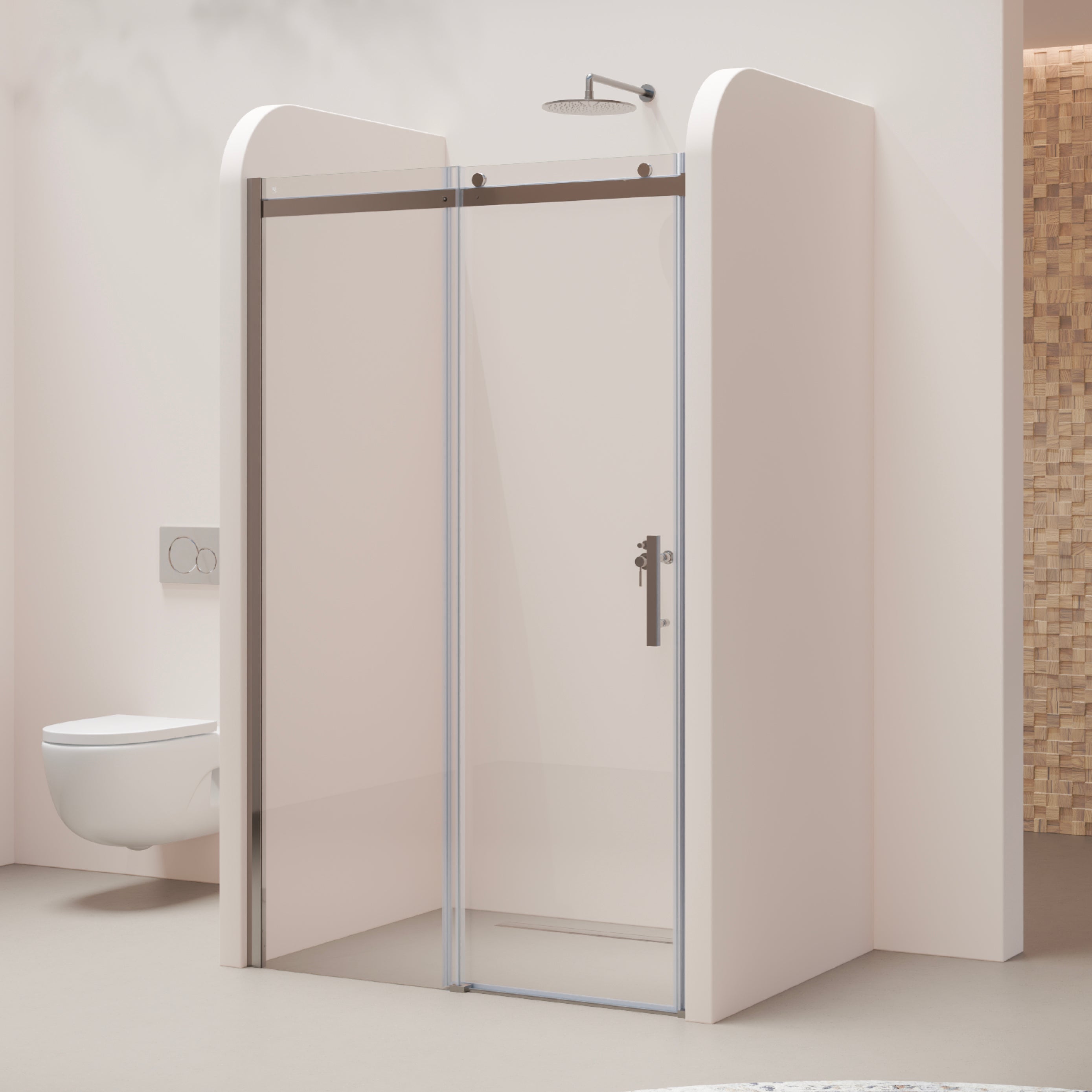 VIOLA - Porta de duche com porta de correr em vidro temperado 8 mm