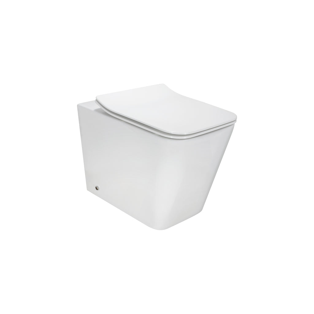 FOGLIA - Inodoro rimless blanco con asiento soft close extraíble