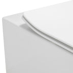 FOGLIA - Inodoro rimless blanco con asiento soft close extraíble