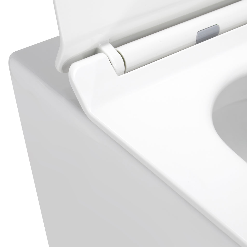 ISONZO - WC rimless bianco con sedile soft close removibile