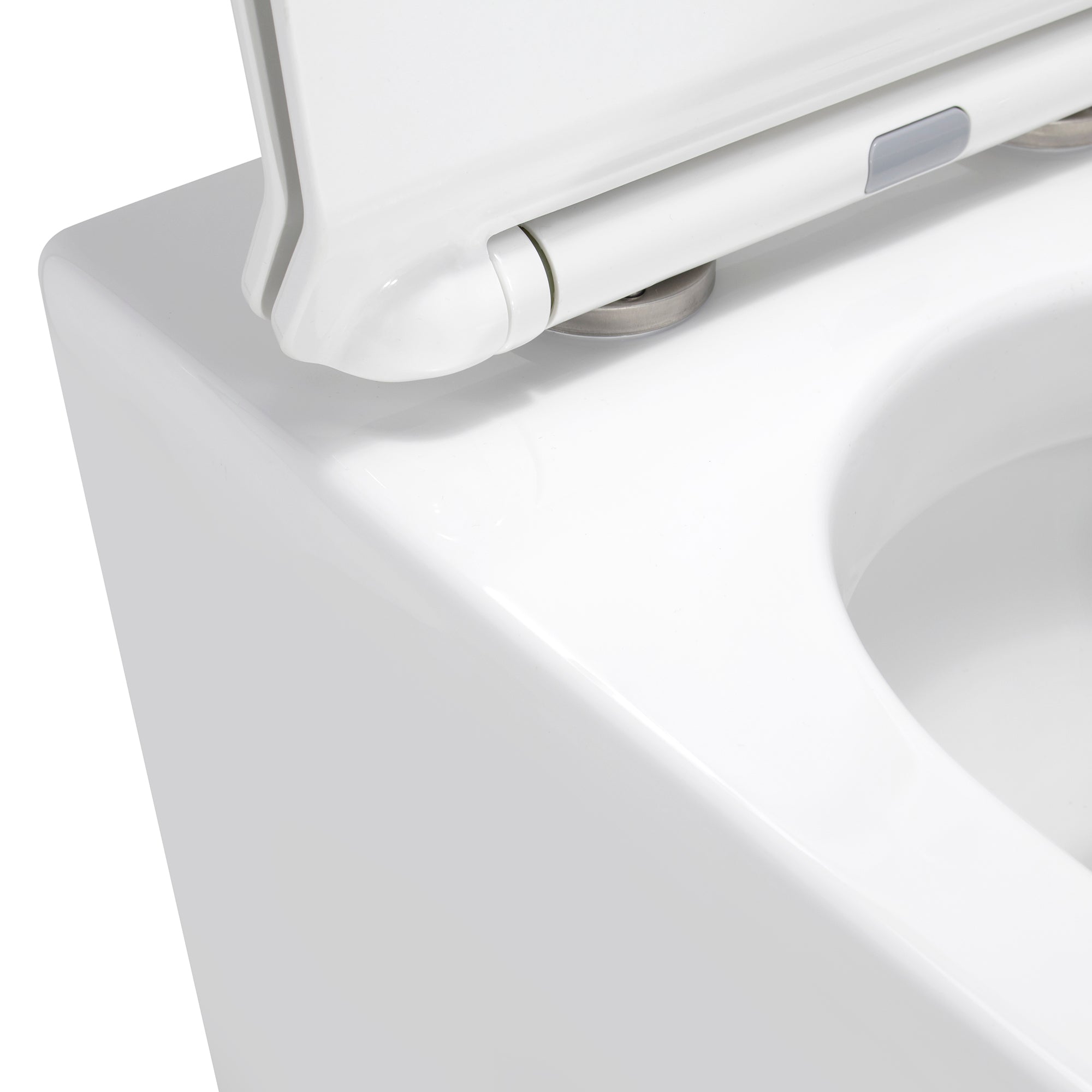 ISONZO - WC rimless bianco con sedile soft close removibile