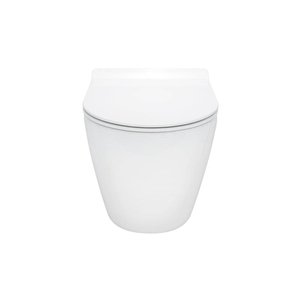 ISONZO - WC rimless bianco con sedile soft close removibile