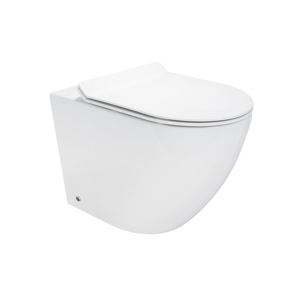 ISONZO - WC rimless bianco con sedile soft close removibile