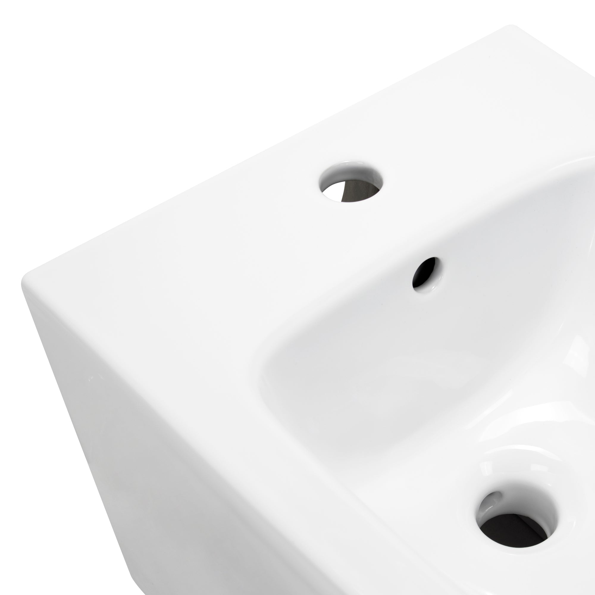 FRANCO - Bidé suspendido de cerámica blanca con grifo incluido