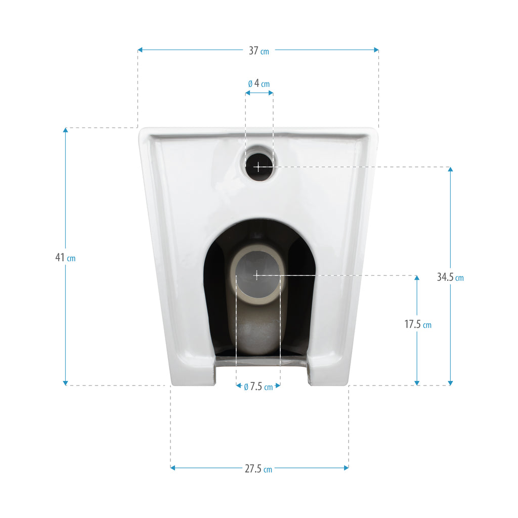 ISONZO - WC rimless bianco con sedile soft close removibile