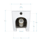FOGLIA - Inodoro rimless blanco con asiento soft close extraíble