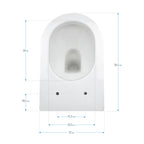ISONZO - WC rimless bianco con sedile soft close removibile