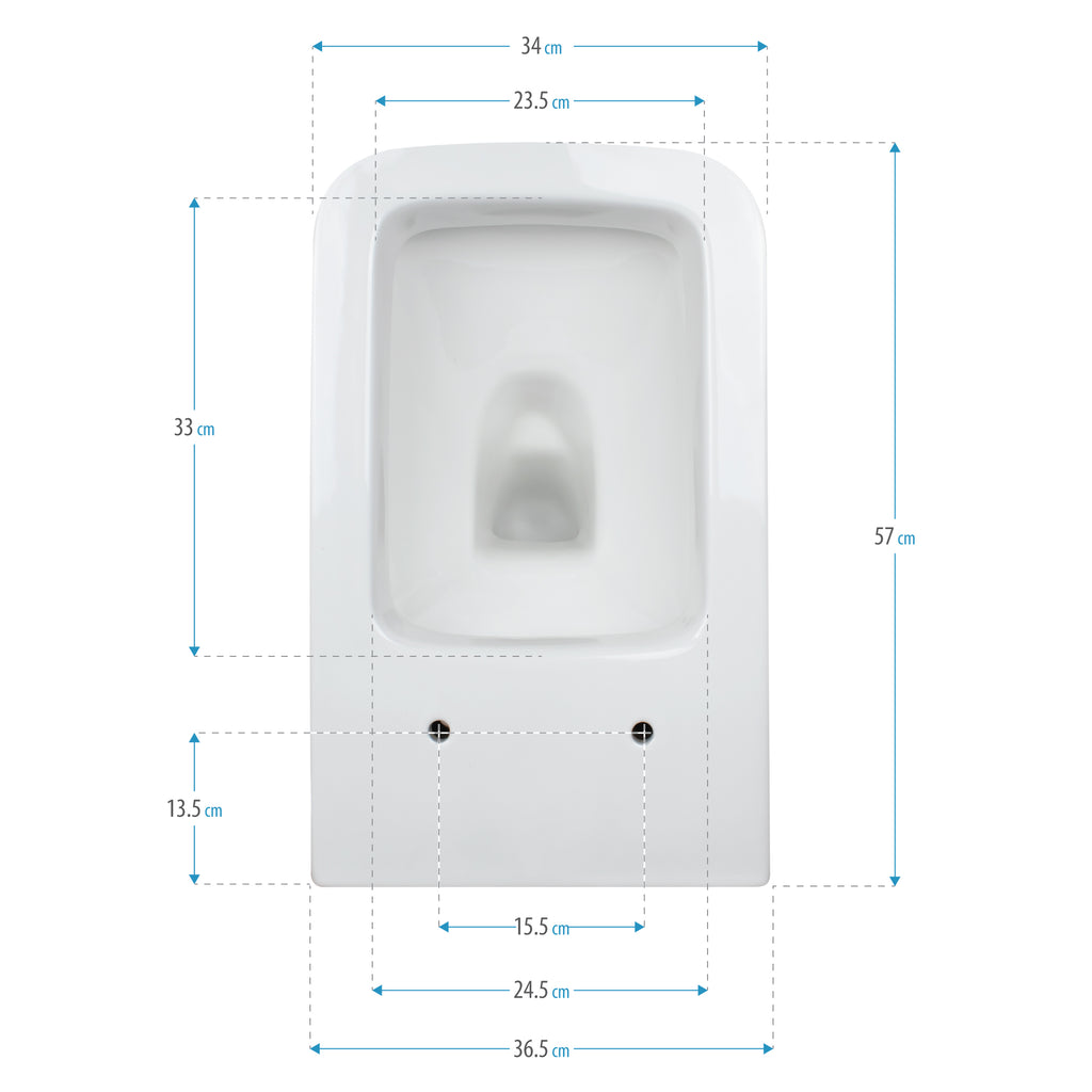 FOGLIA - Inodoro rimless blanco con asiento soft close extraíble