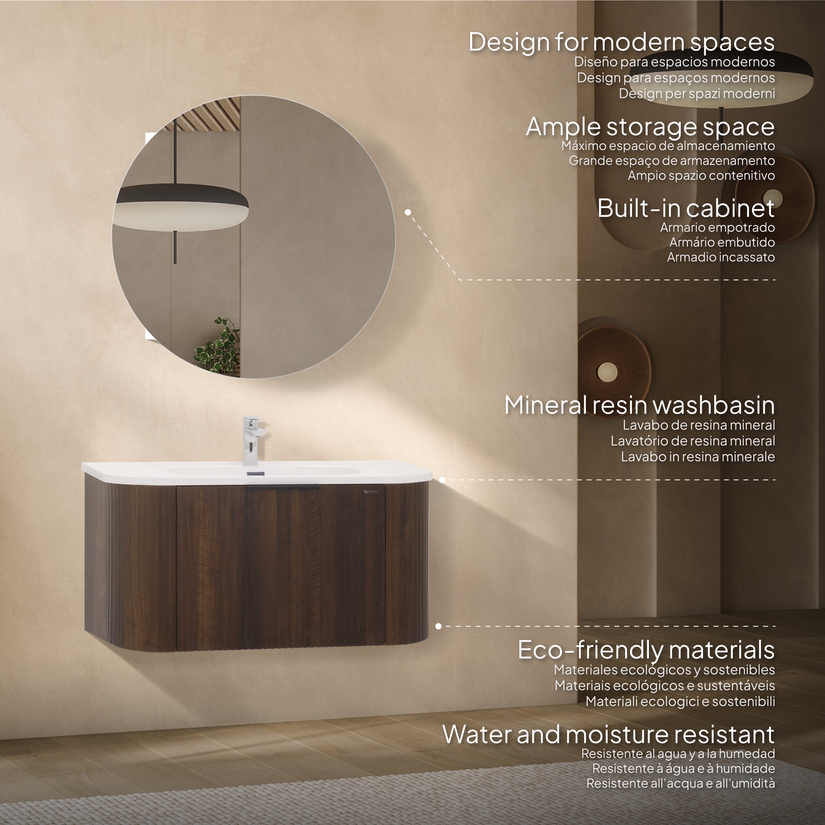 MAIA PLUS - Conjunto de baño suspendido