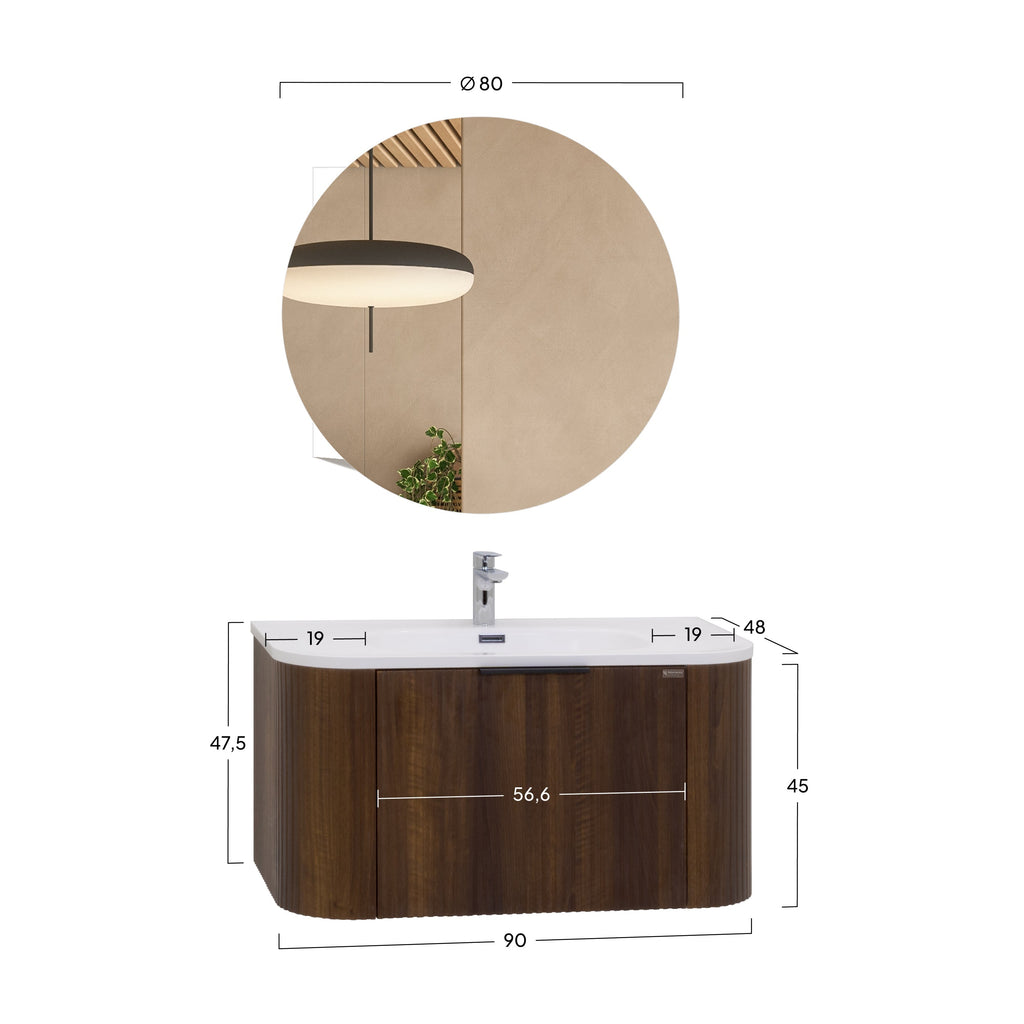 MAIA PLUS - Conjunto de casa de banho suspenso