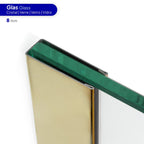 Perfil de compensação para painel de duche walk-in em aço inoxidável 304 dourado