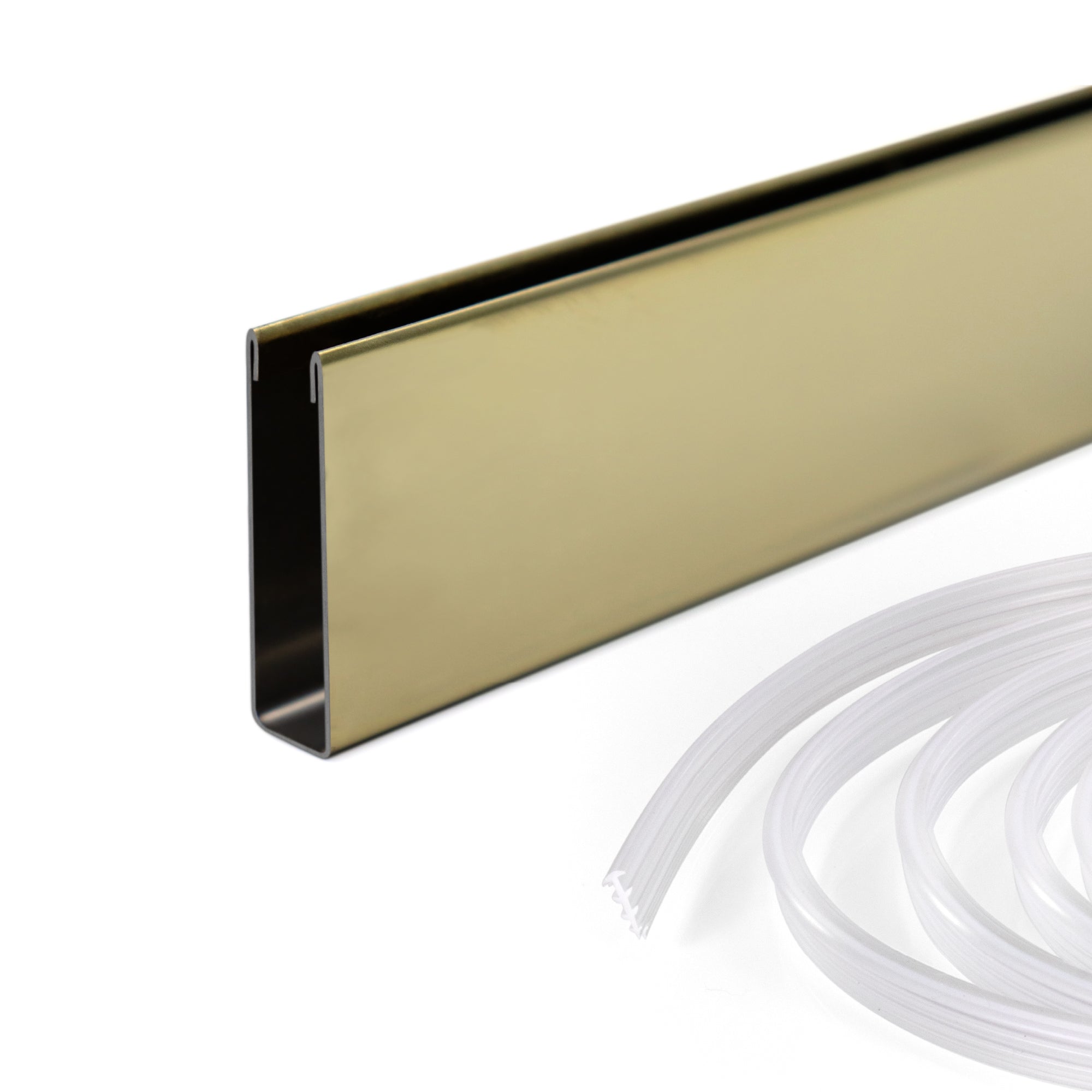 Perfil de compensação para painel de duche walk-in em aço inoxidável 304 dourado