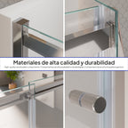 KAYLEE - Cabine de duche de canto com porta de correr, vidro transparente 6 mm e perfil cromado