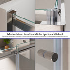 KAYLEE - Box doccia ad angolo con ante scorrevoli, cristallo trasparente 6 mm e profilo cromato