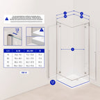 JAYLA - Cabina de ducha con puertas batientes, cristal de 6 mm y perfil cromado