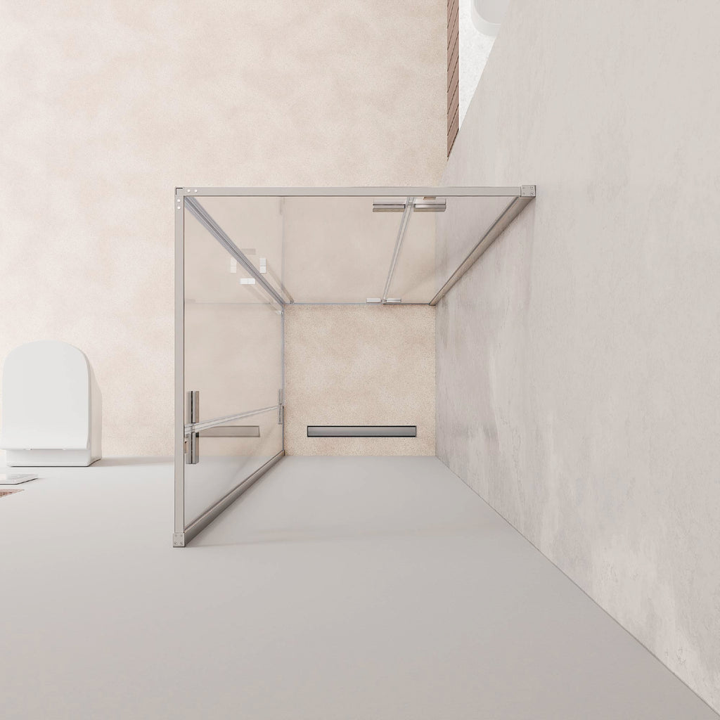 JAYLA - Cabina de ducha con puertas batientes, cristal de 6 mm y perfil cromado