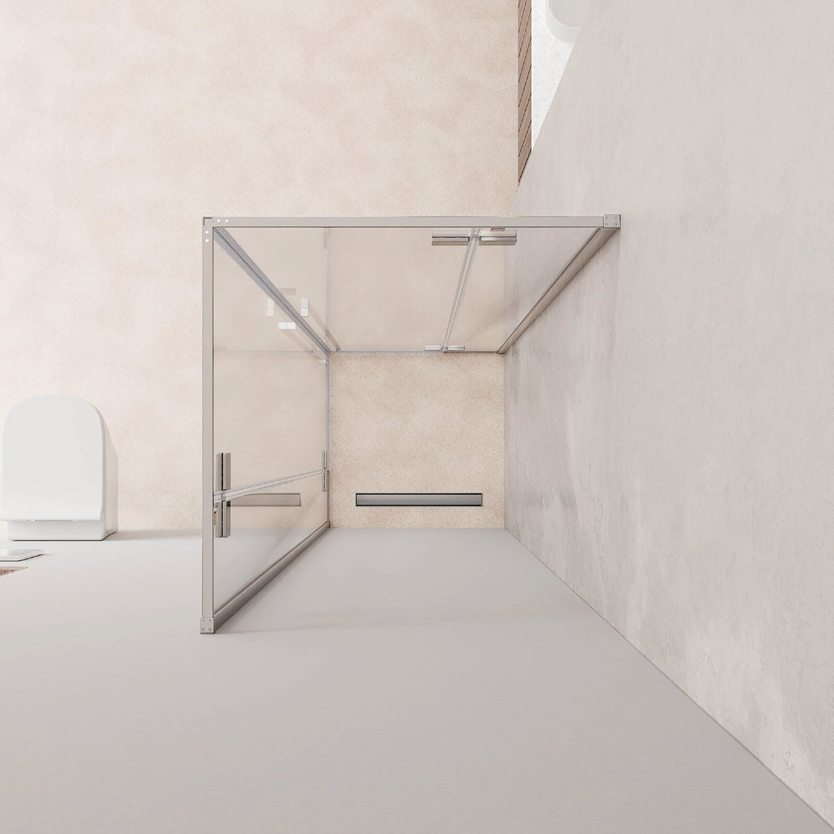 JAYLA - Cabina de ducha con puertas batientes, cristal de 6 mm y perfil cromado