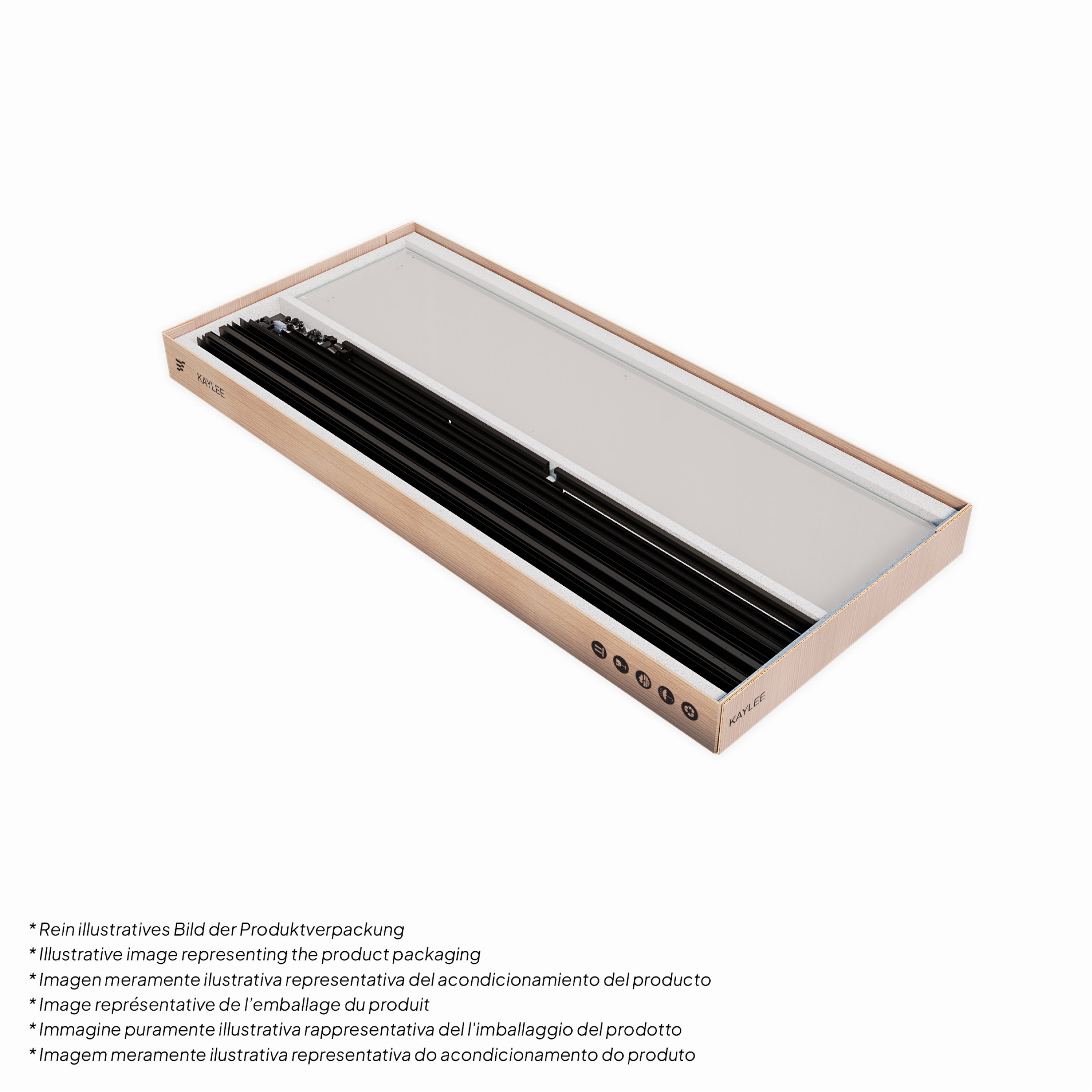 KAYLEE - Cabina doccia angolare con ante scorrevoli, vetro trasparente 6 mm e profilo nero opaco