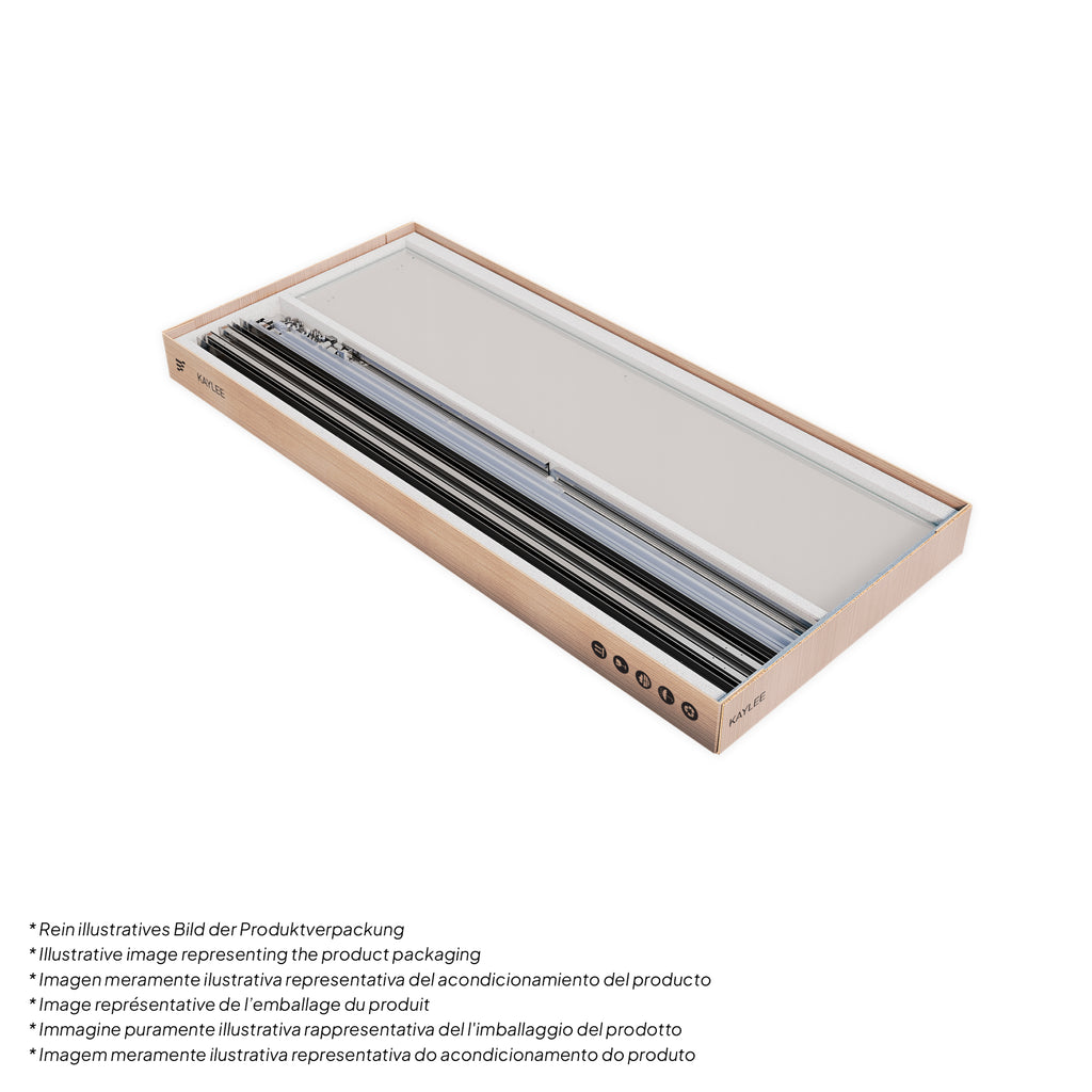 KAYLEE - Box doccia ad angolo con ante scorrevoli, cristallo trasparente 6 mm e profilo cromato