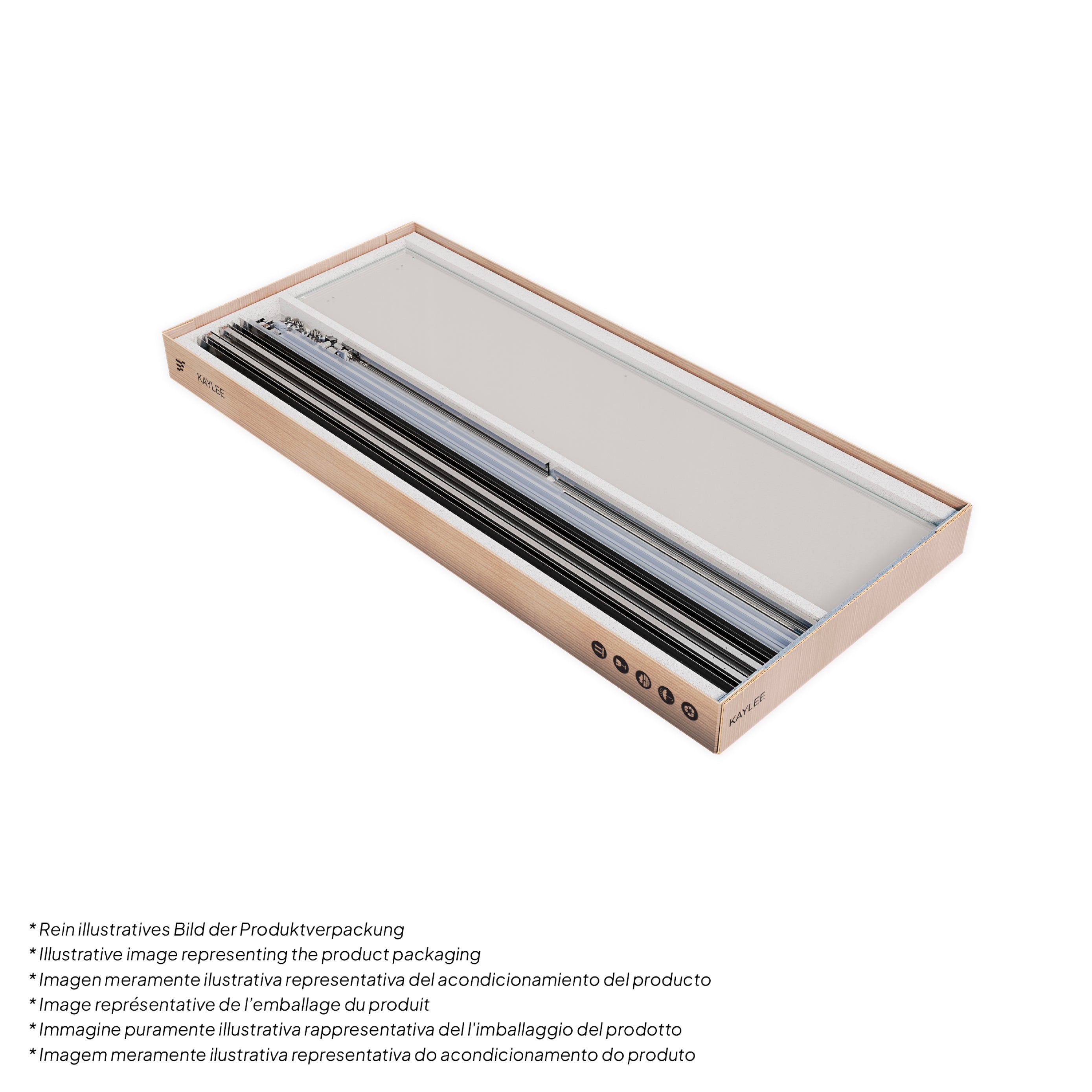 KAYLEE - Box doccia ad angolo con ante scorrevoli, cristallo trasparente 6 mm e profilo cromato