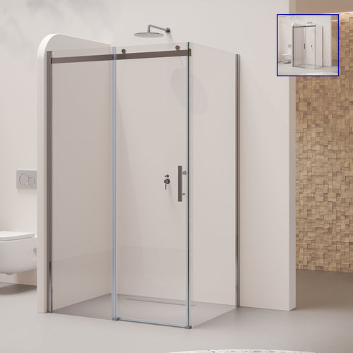 VIOLA - Cabine de duche com portas de correr em vidro temperado 8 mm, altura 200 cm