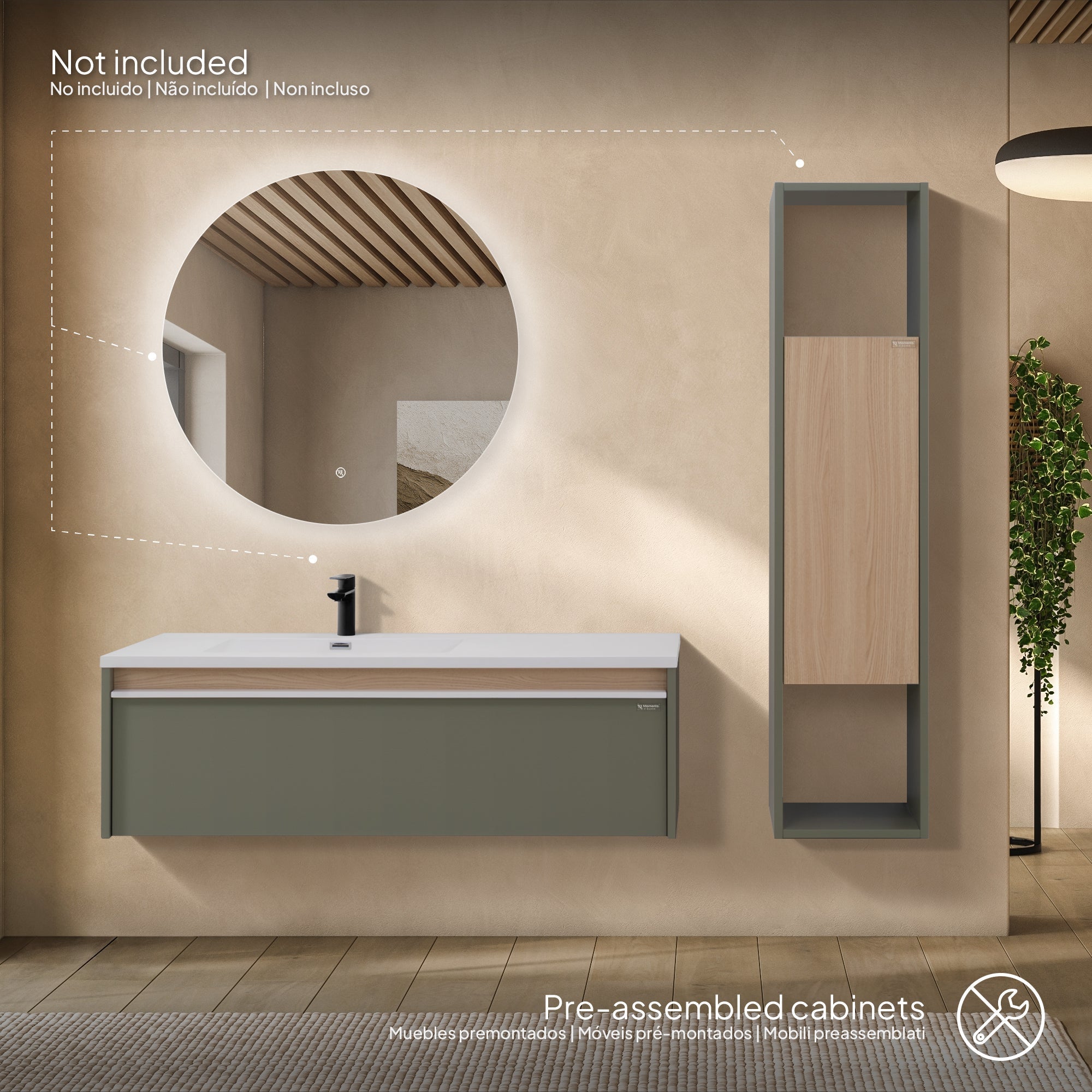 NEREIA - Mueble de lavabo suspendido