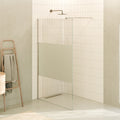 FIONA - Painel de duche Walk-In em vidro temperado meio fosco 10 mm com perfil cromado