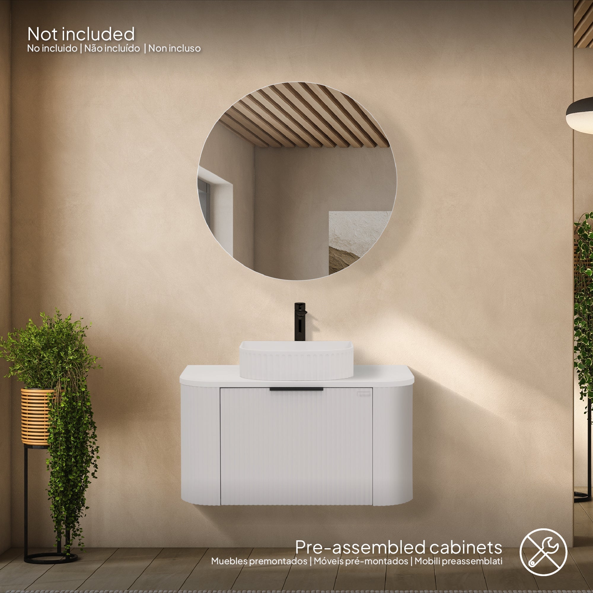 MAIA - Mueble de lavabo suspendido con cajones