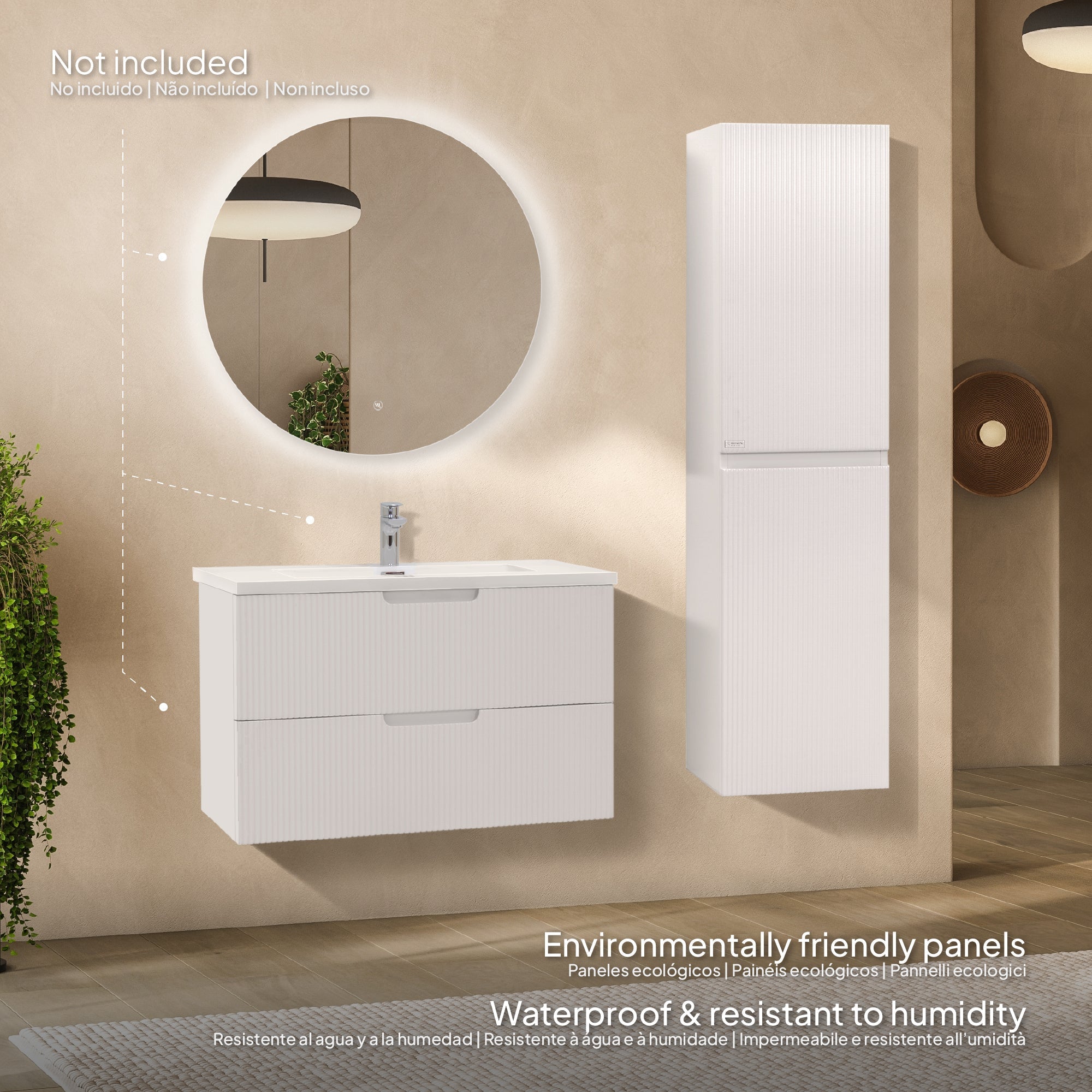 TÁLIA - Mueble lateral suspendido con puerta