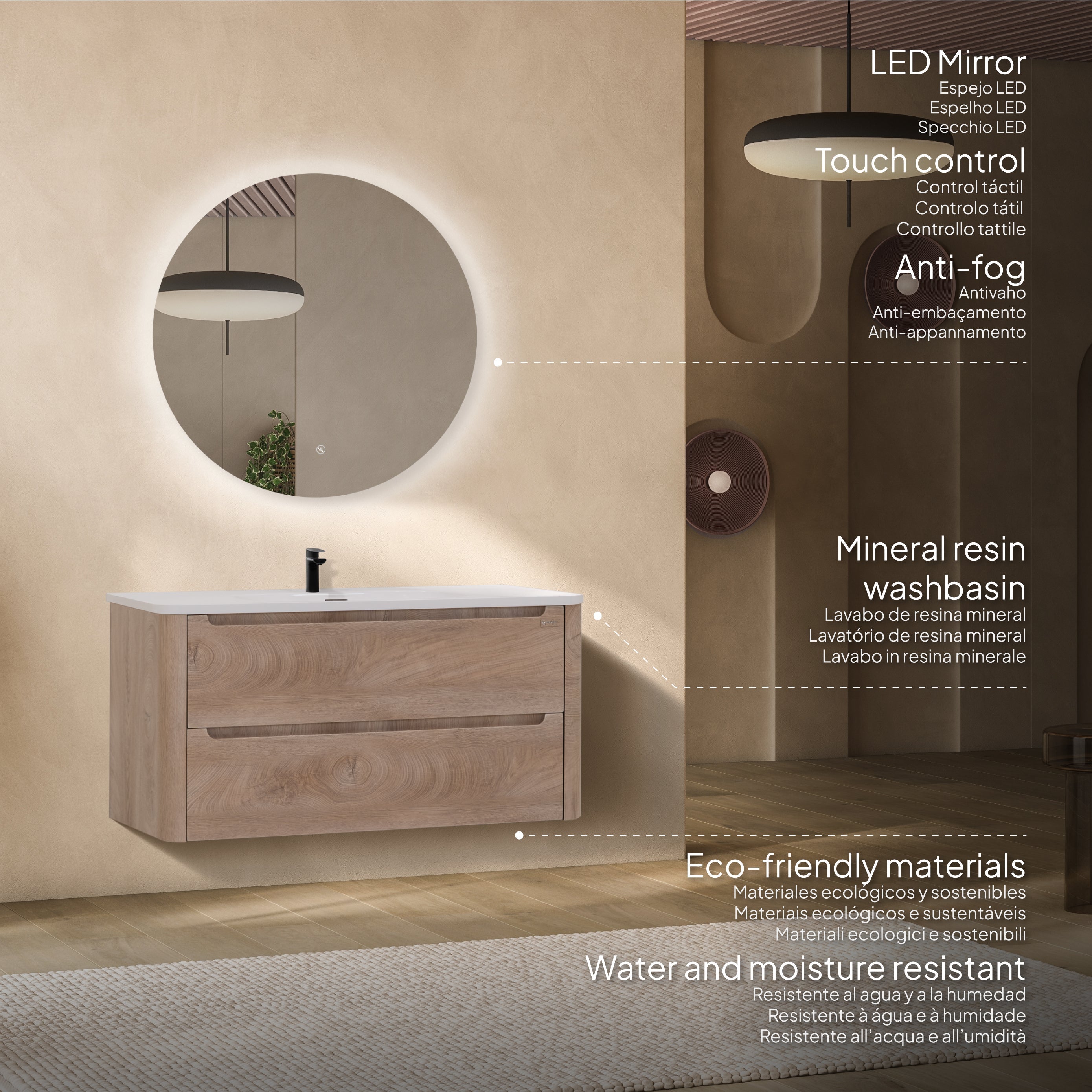 VESTA - Conjunto de baño suspendido