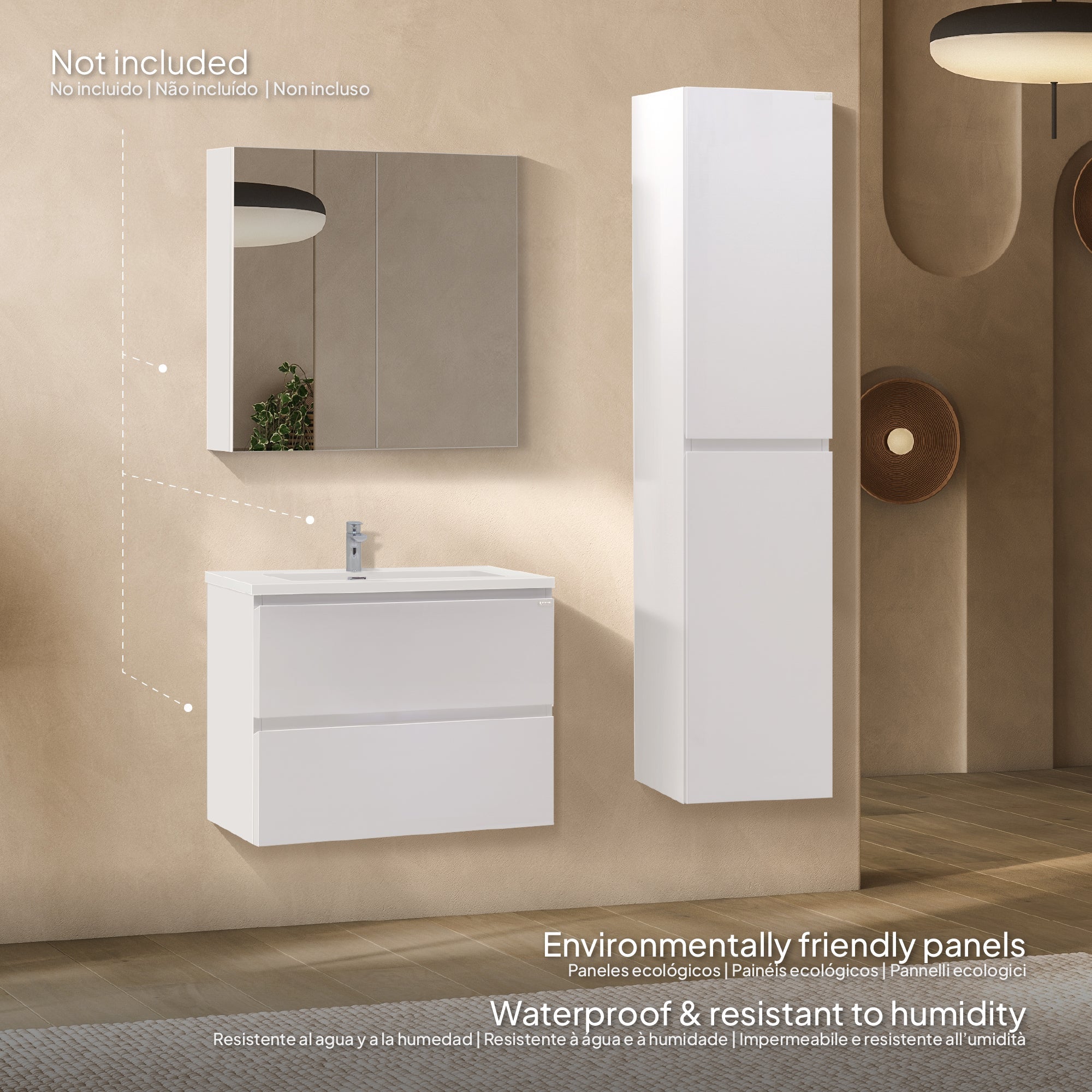 ATENA - Coluna lateral de casa de banho com arrumação