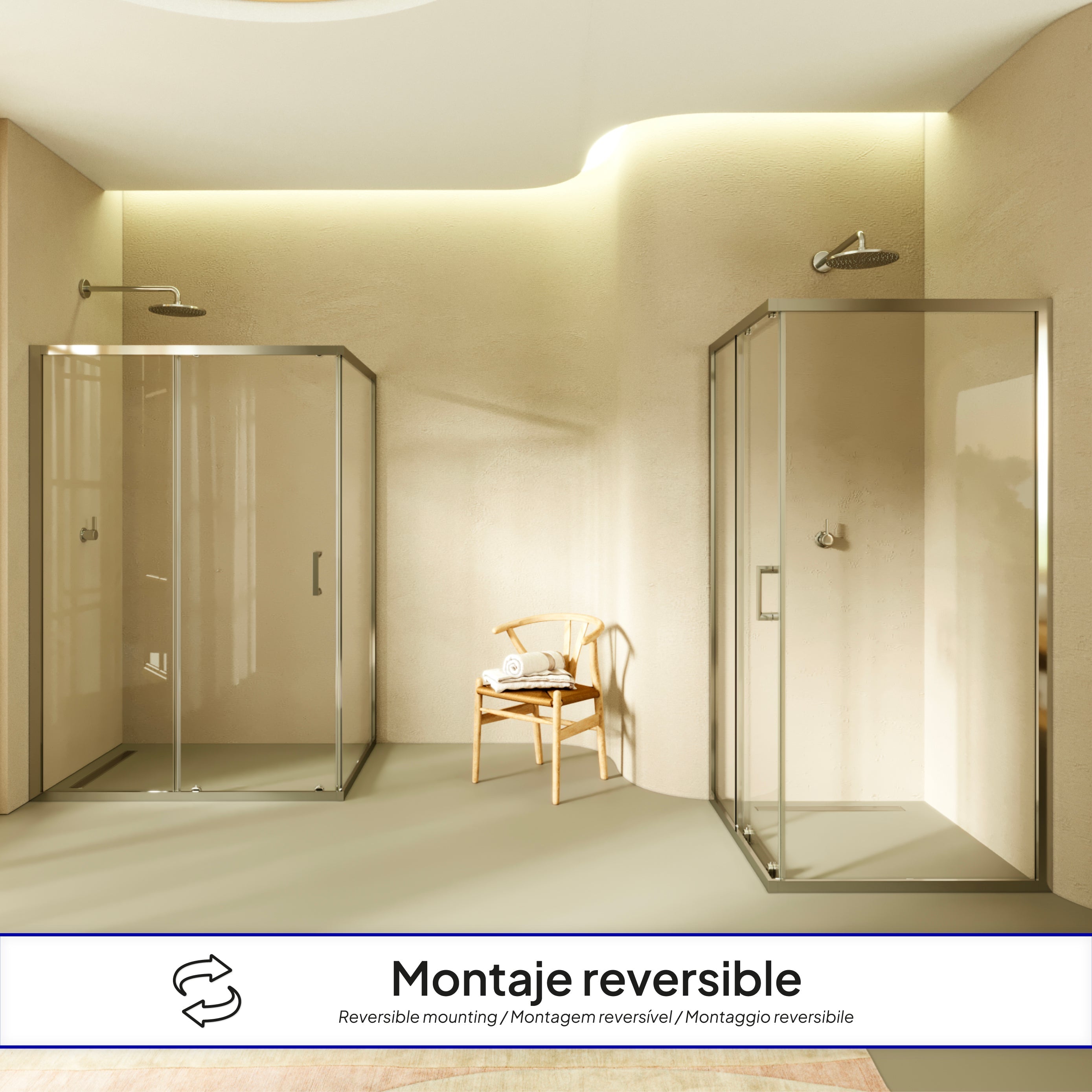 DORA - Cabina doccia con ante scorrevoli in vetro temperato