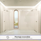 FIONA - Painel de duche Walk-In em vidro temperado 10 mm com perfil cromado