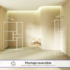 GIANNA - Panel de ducha Walk-In de vidrio templado con bloques y perfil cromado