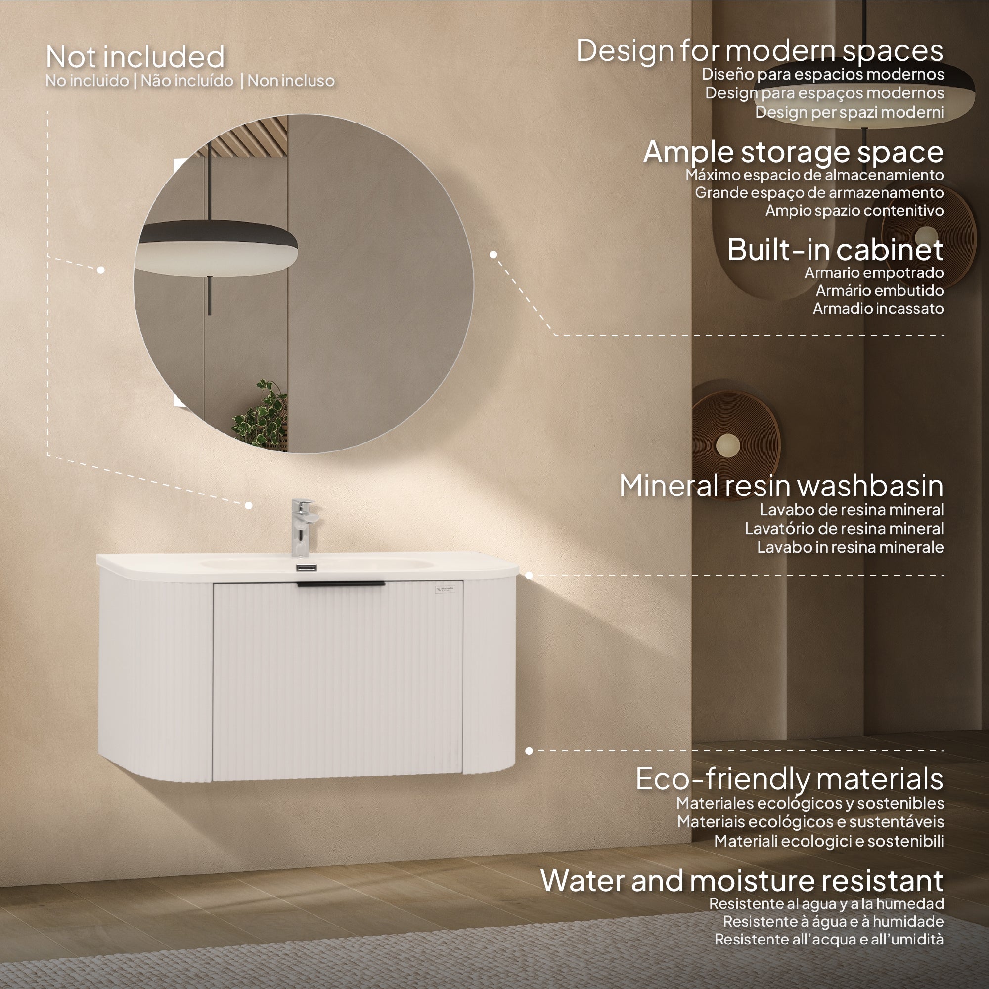MAIA PLUS - Mueble de lavabo suspendido