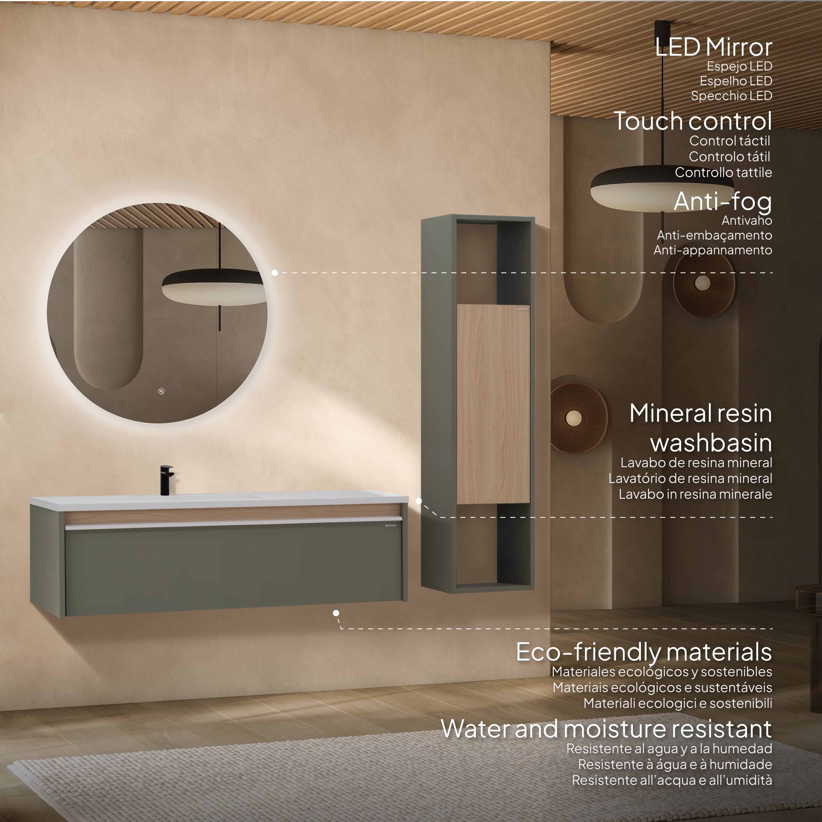 NEREIA - Conjunto de baño suspendido