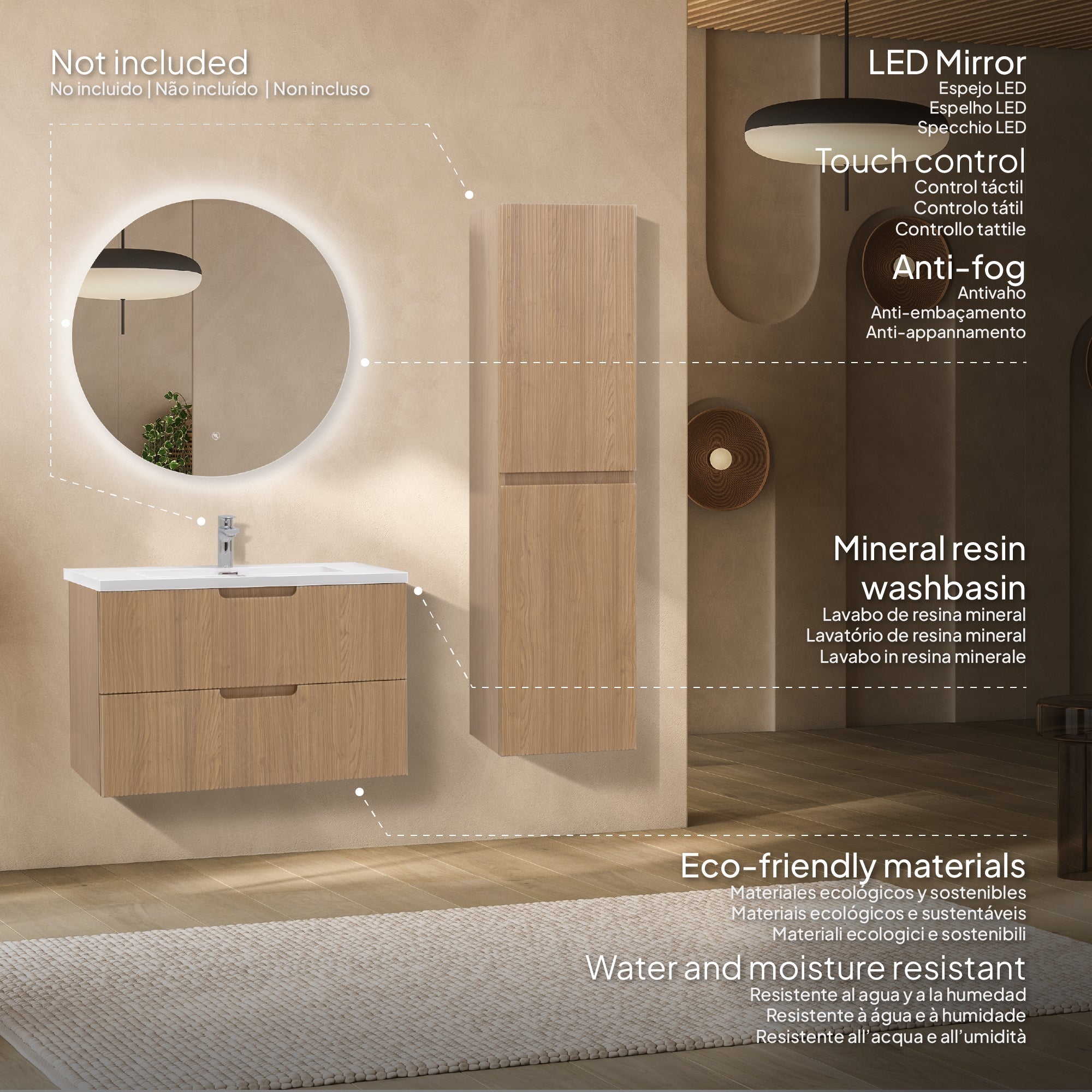 TÁLIA - Mobile lavabo con cassetti soft-close