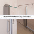 LINDA - Cabine de duche de canto com portas articuladas em vidro temperado e perfil cromado