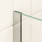 FIONA - Painel de duche walk-in em vidro temperado 8 mm com perfil cromado e barra 23M