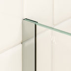 FIONA - Painel de duche walk-in em vidro temperado 8 mm com perfil cromado e barra 22M