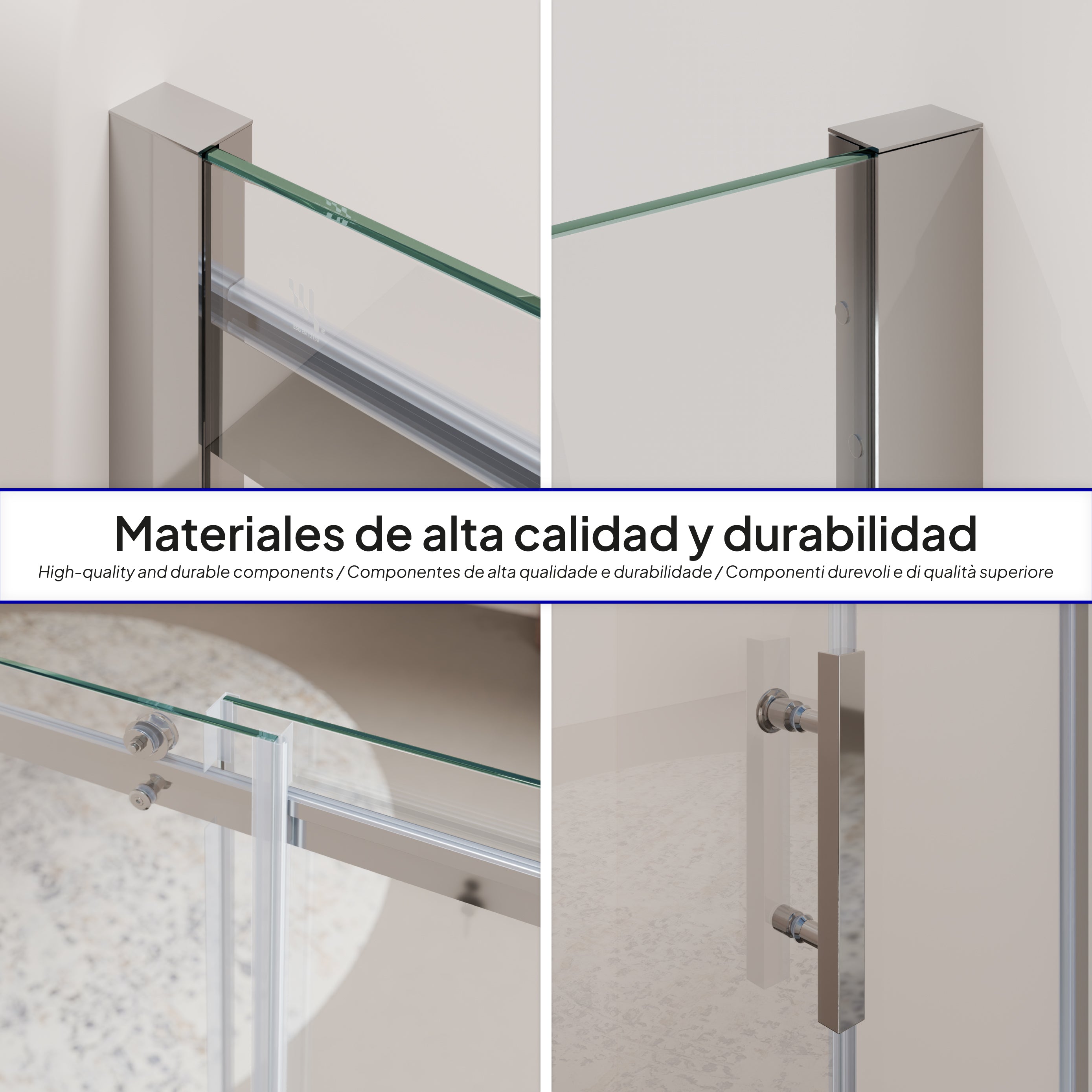 VIOLA - Cabine de duche com portas de correr em vidro temperado 8 mm, altura 200 cm