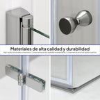 EMMA - Cabine de duche com portas articuladas, vidro 6 mm e perfil cromado