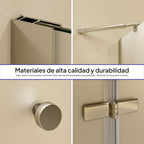 ALICE - Cabine de duche de canto com portas articuladas em vidro temperado fosco