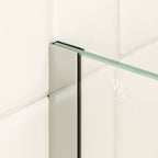 FIONA - Painel de duche walk-in em vidro temperado 8 mm com perfil cromado