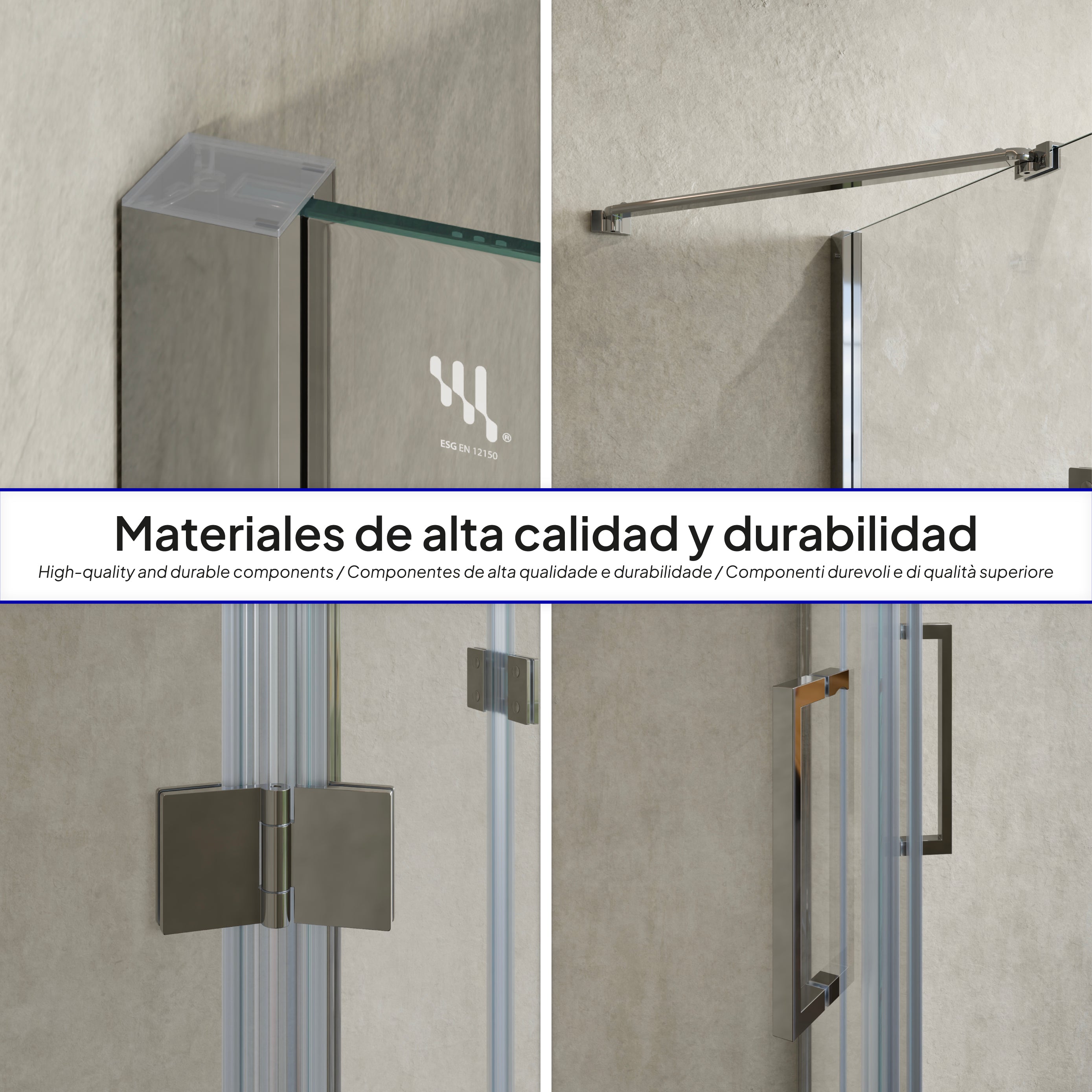 CELINE - Box doccia ad angolo con ante battenti in vetro temperato