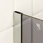 FIONA - Painel de duche Walk-In em vidro temperado escurecido 10 mm com perfil cromado