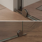 NADINE - Painel de duche Walk-In em vidro temperado 8 mm com perfil cromado