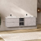 INDRA - Mobile lavabo doppio sospeso modulare