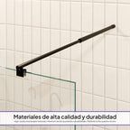 FIONA - Painel de duche walk-in em vidro temperado 8 mm com perfil preto mate