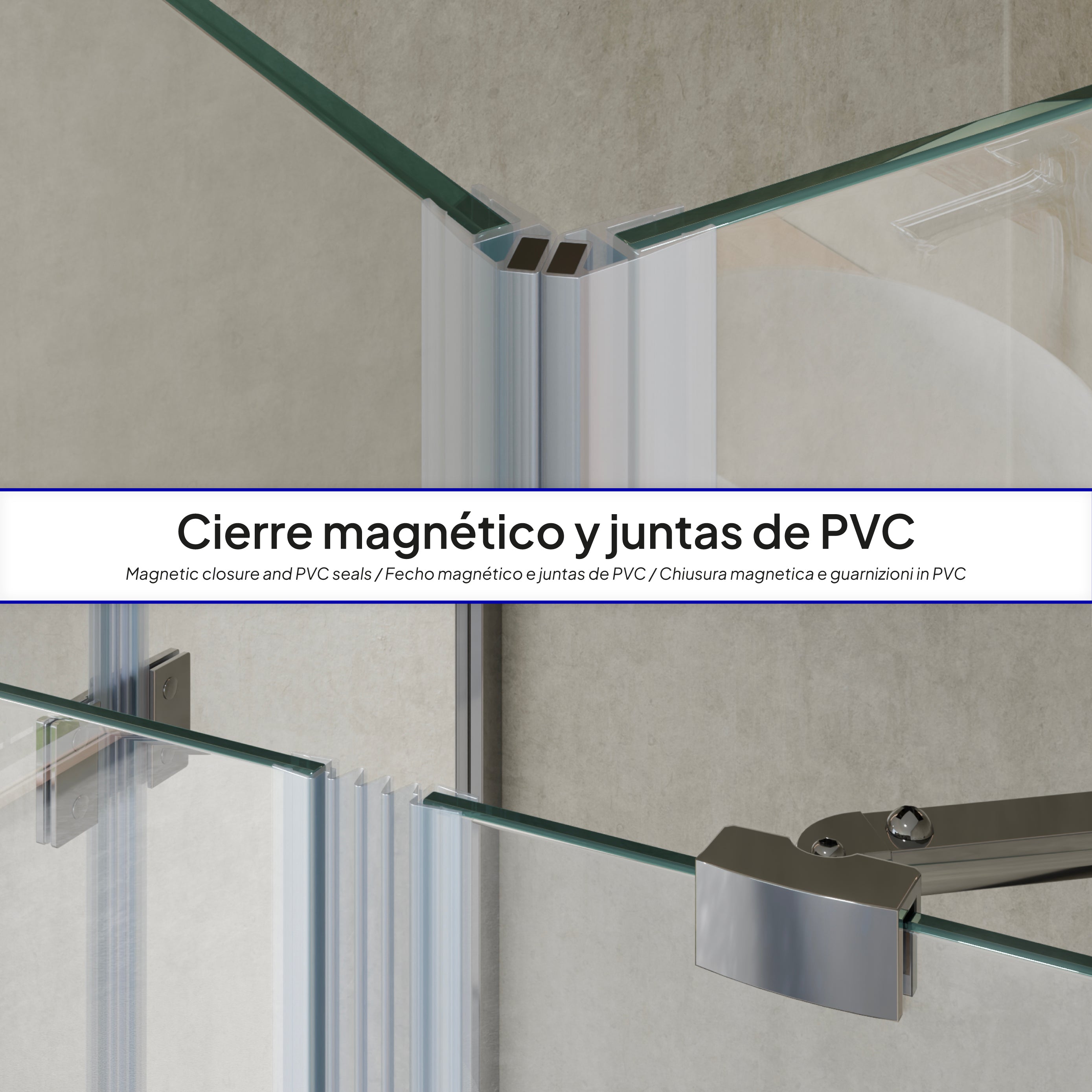 CELINE - Box doccia ad angolo con ante battenti in vetro temperato